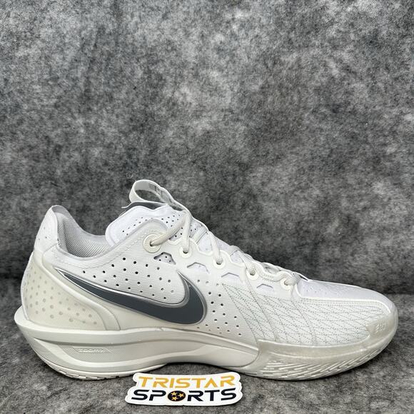 Nike Air Zoom GT Cut 3 Basketball Shoes Mens Size 13 Sail Smoke Grey DV2913-106 - Picture 4 of 8